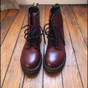 Maroon Dr Martens